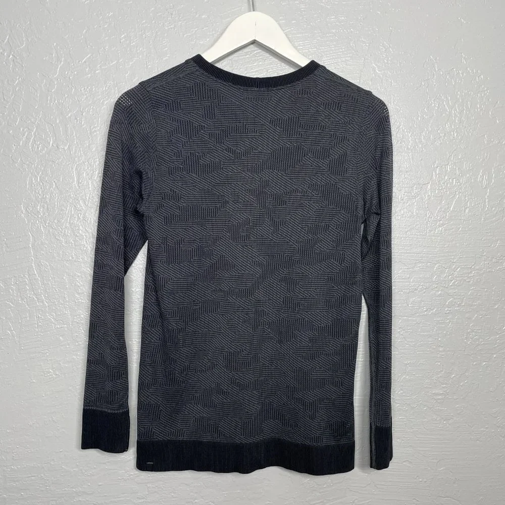Lululemon Women 6 Swiftly Breathe Long Sleeve Vented Camo Asphalt Gray Black - Picture 5 of 9